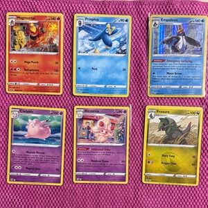 6 Pokemon Cards From Brilliant Stars - Rare Cards